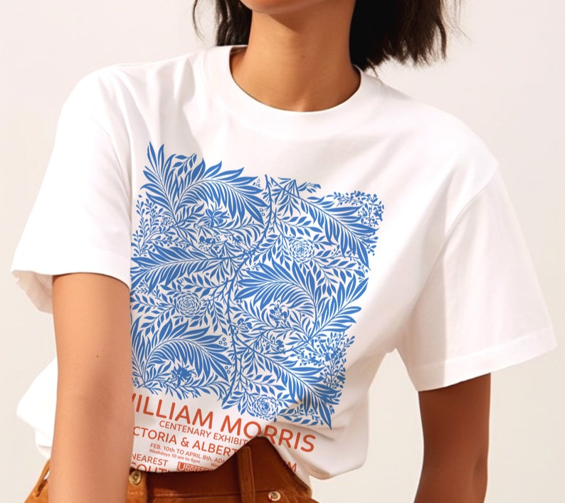 Vintage Floral William Morris Botanical Art Unisex Tee