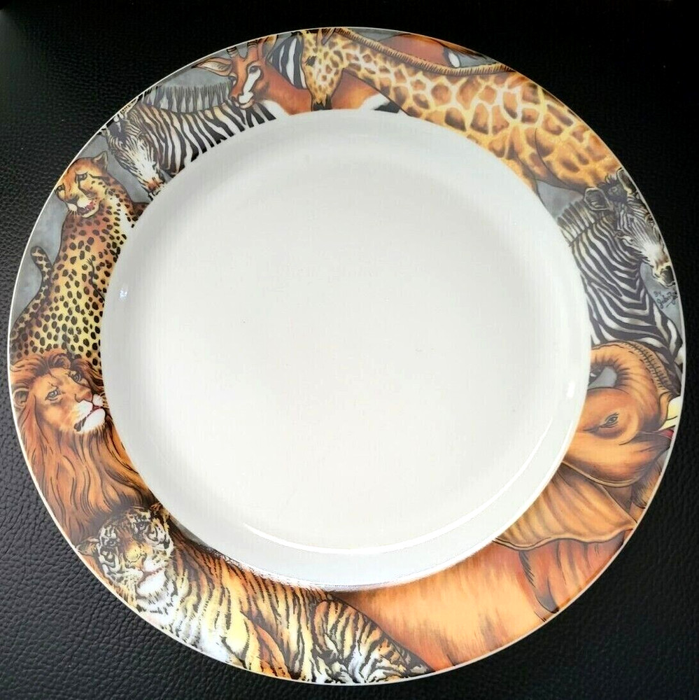 Set Of 2 Sakura La Menagerie Porcelain Dinner Plates 10 3/4