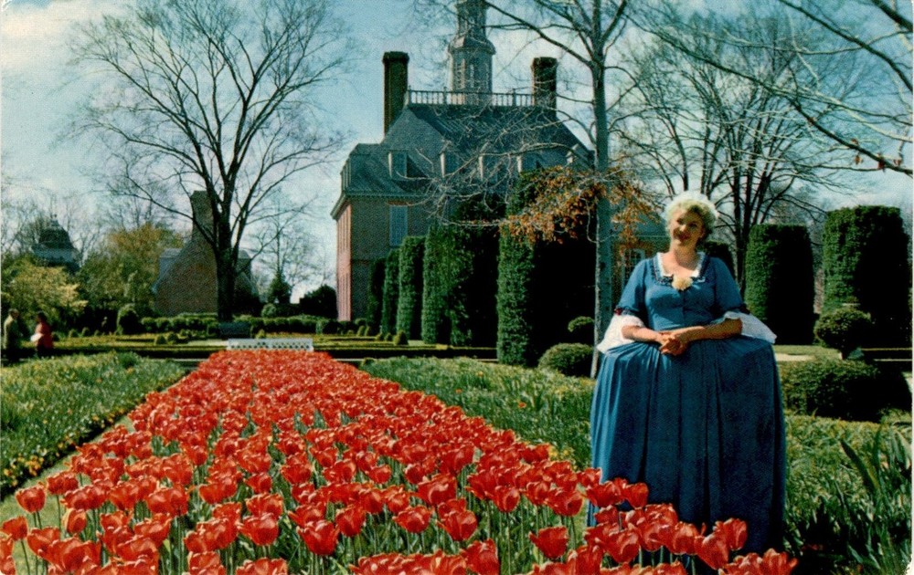 Governor's Palace Gardens, Williamsburg, Virginia, Royal Governor, Postcard