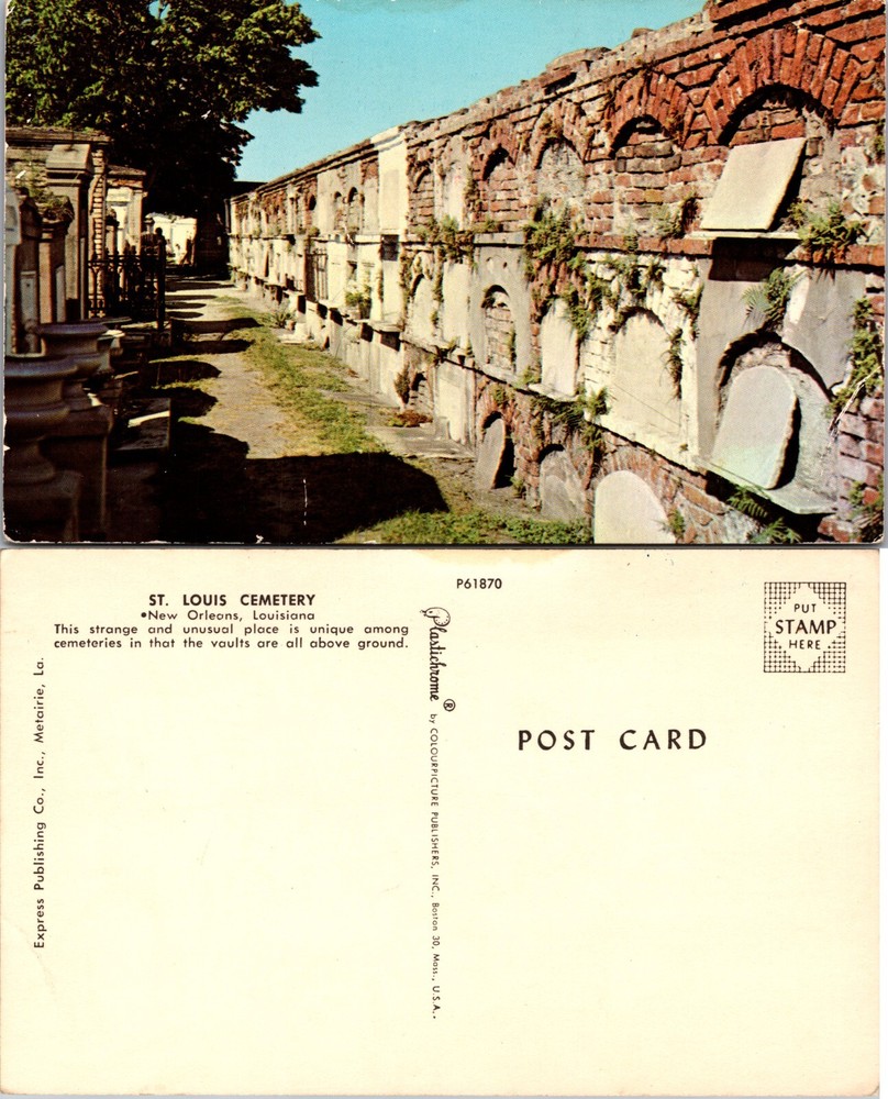 St Louis Cemetery Vaults New Orleans Louisiana LA Postcard