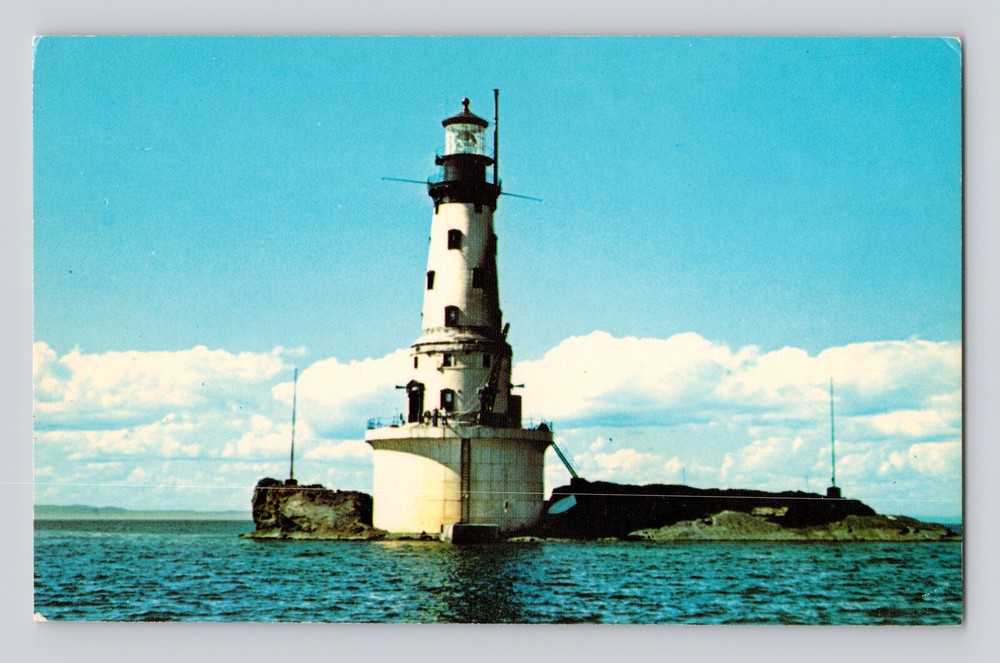 Postcard Minnesota grand Portage MN Rack Ages Lighthouse 1960s Unposted Chrome