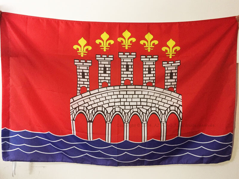 3x5ft French Department Flag with Pole Sleeve - 90x150cm France Banner