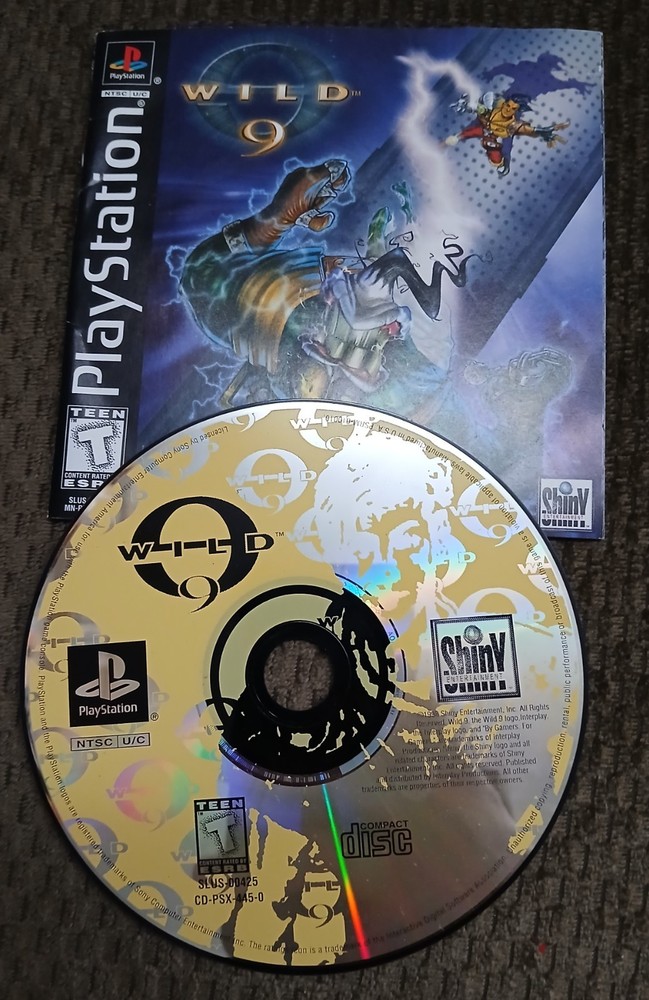Wild 9 (Sony PlayStation 1, 1998) PS1 Disc & Manual Only Untested!