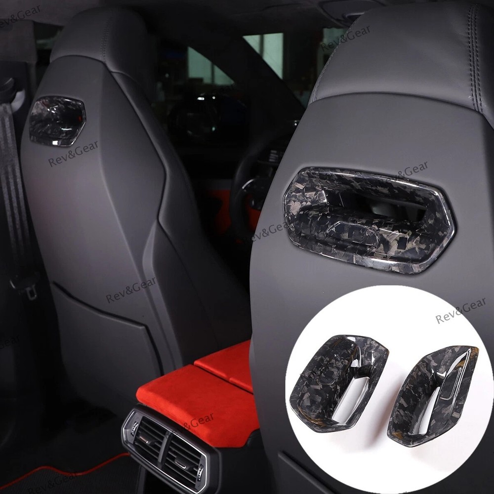 Forged Carbon Fiber Seat Headrest Back Decor Cover For Lamborghini URUS 18-23