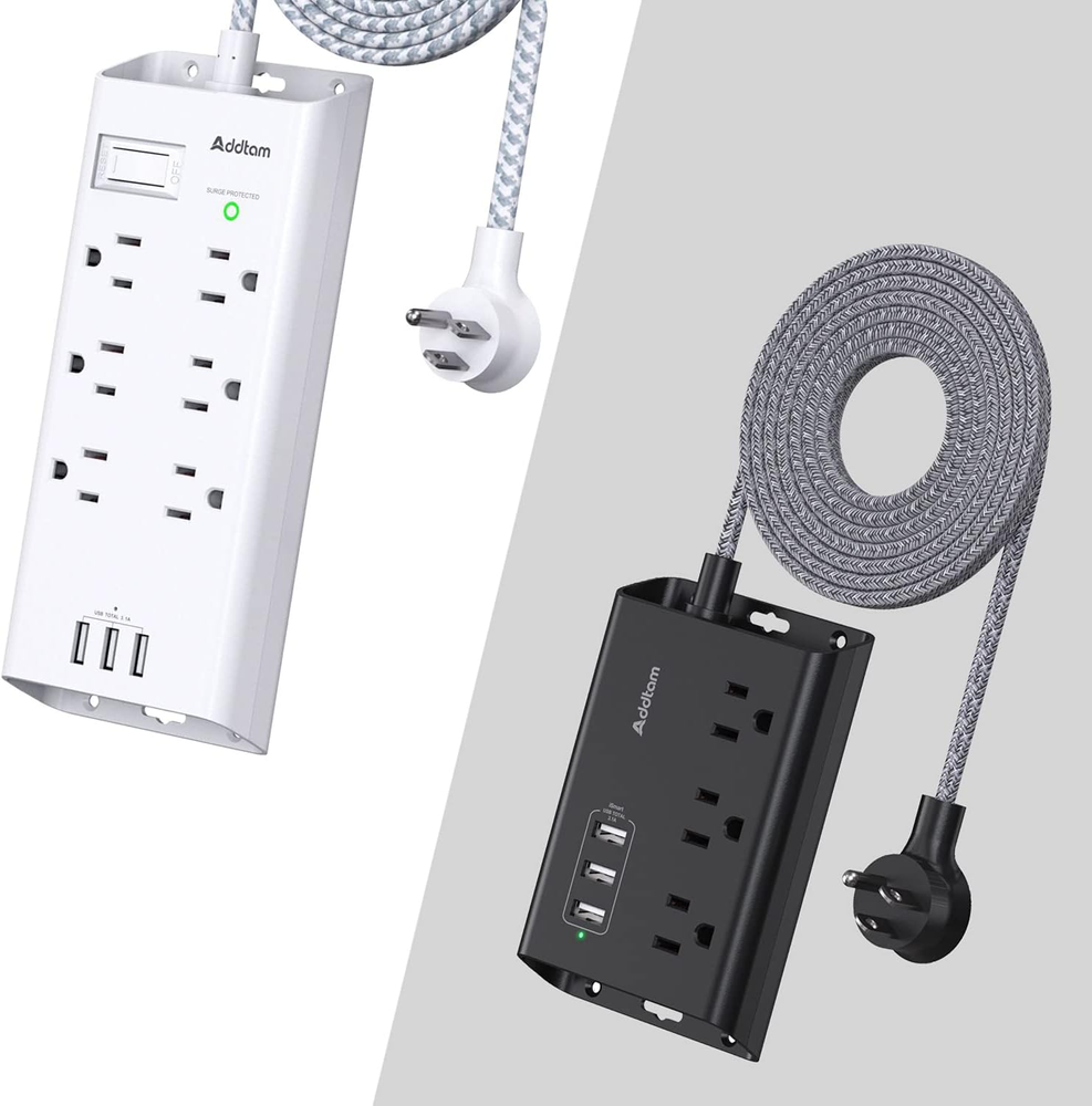 Power Strip Surge Protector,  6 Outlets and 3 USB Ports 5Ft Long Extension Cord
