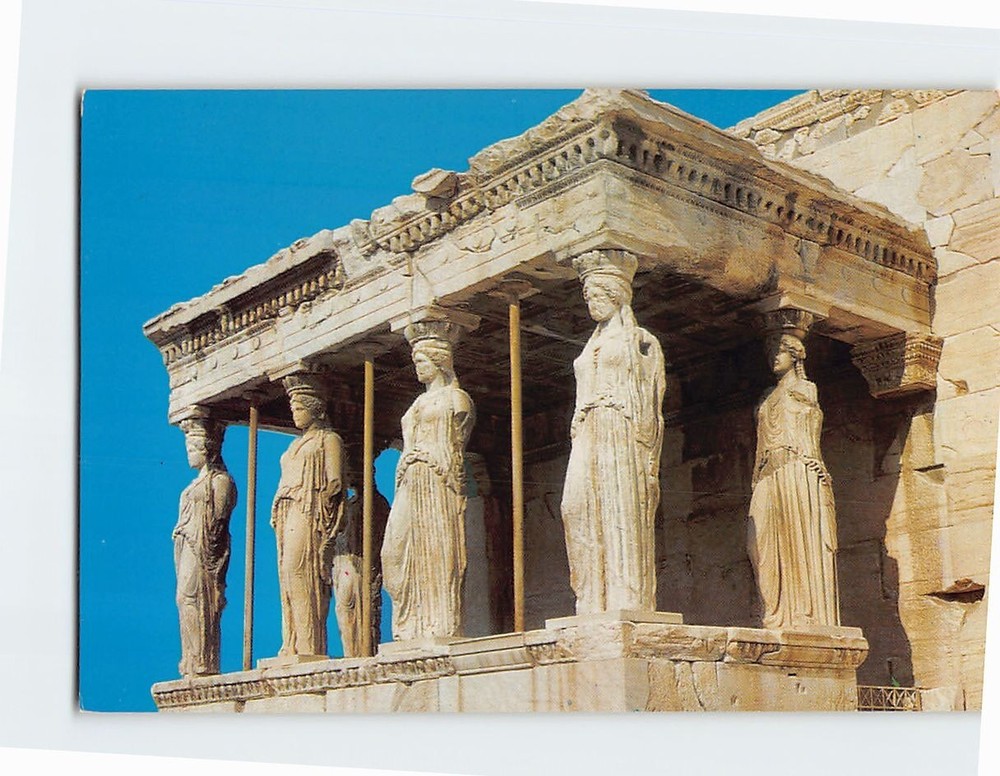 Postcard Portico of the Caryatides Athens Greece