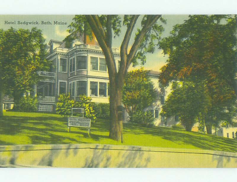 Unused Linen SEDGWICK HOTEL Bath Maine ME hr7485