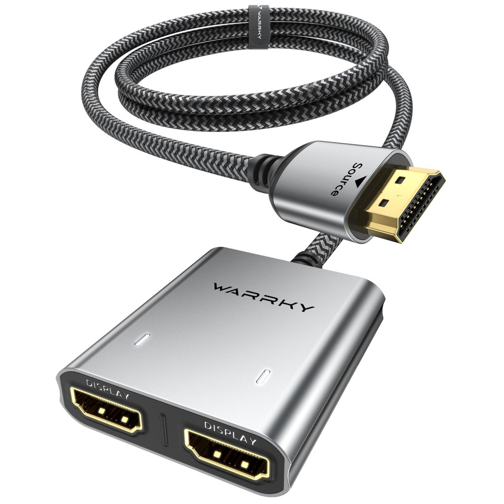 Warrky HDMI Splitter 4K, Display Mirror Same Screen Only (Not for Extended Mo...