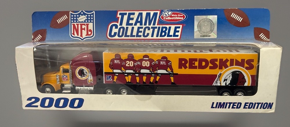 Washington Redskins NFL Limited Edition 2000 DieCast 1:80 Tractor Trailer NIB
