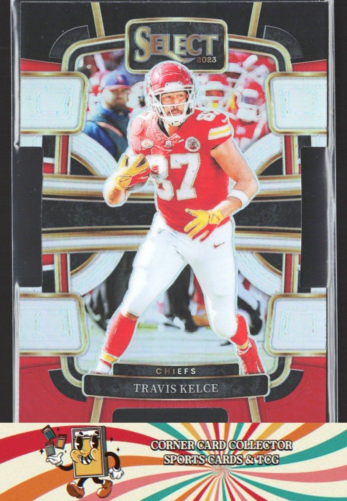 2023 Panini Select #50 Travis Kelce Black and Red Prizms Die Cuts  Chiefs