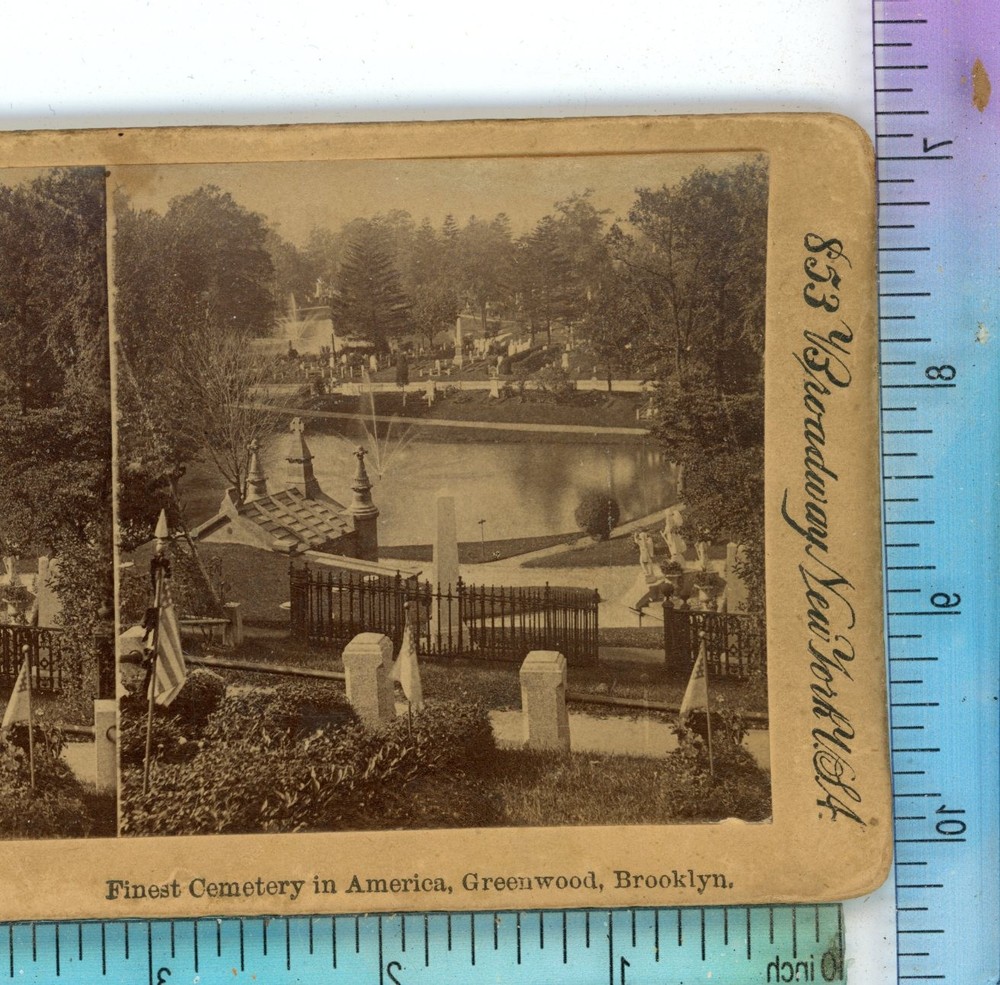 Finest Cemetery in America Greenwood Brooklyn NY New York Stereoview