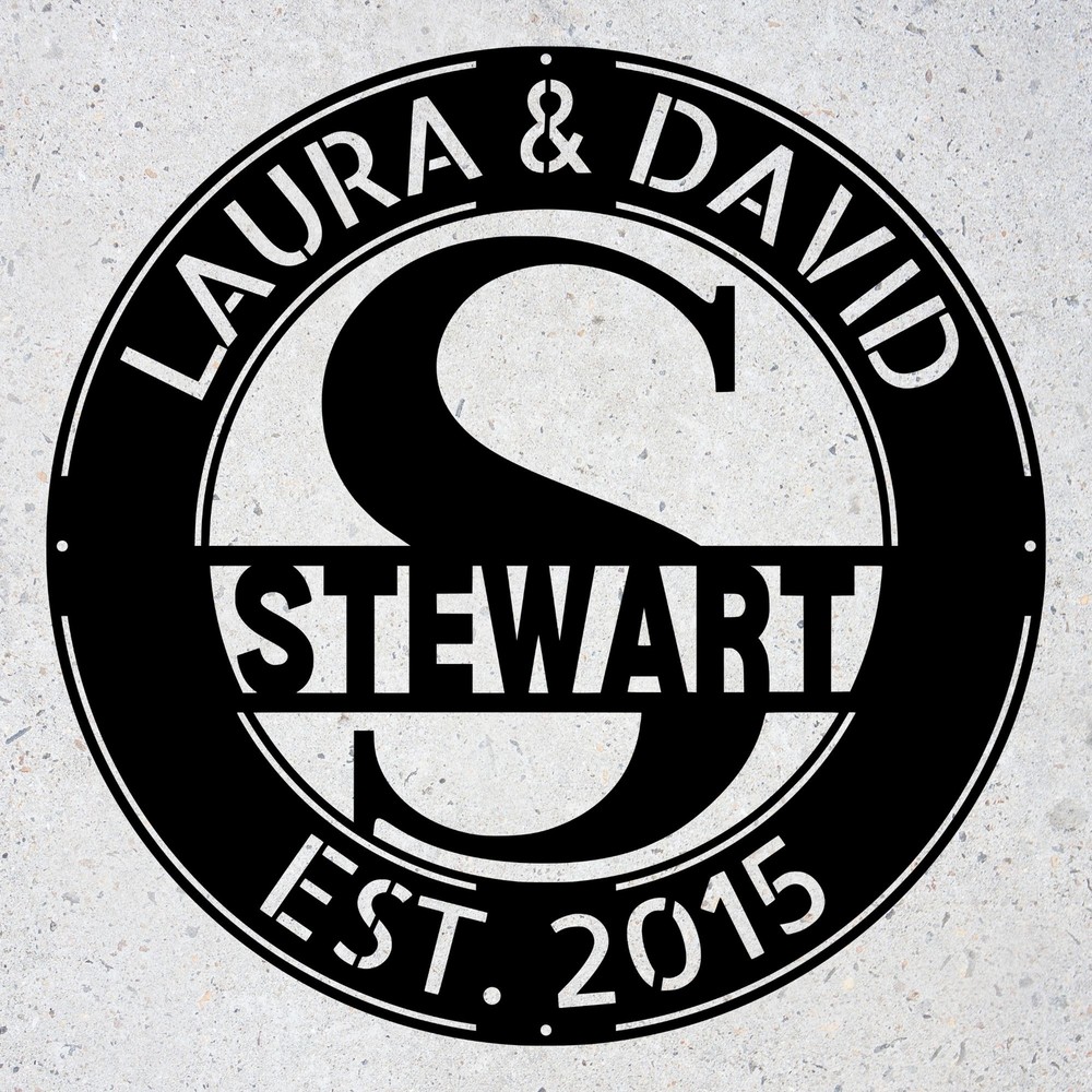 Personalized Family Name Metal Sign Custom Wall Home Decor Gift Indoor Outdoor