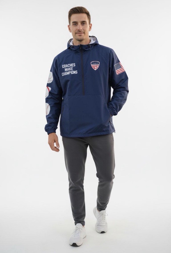 Champions Waterproof Windbreaker Jacket Half-Zip Jacket Men's All Weather