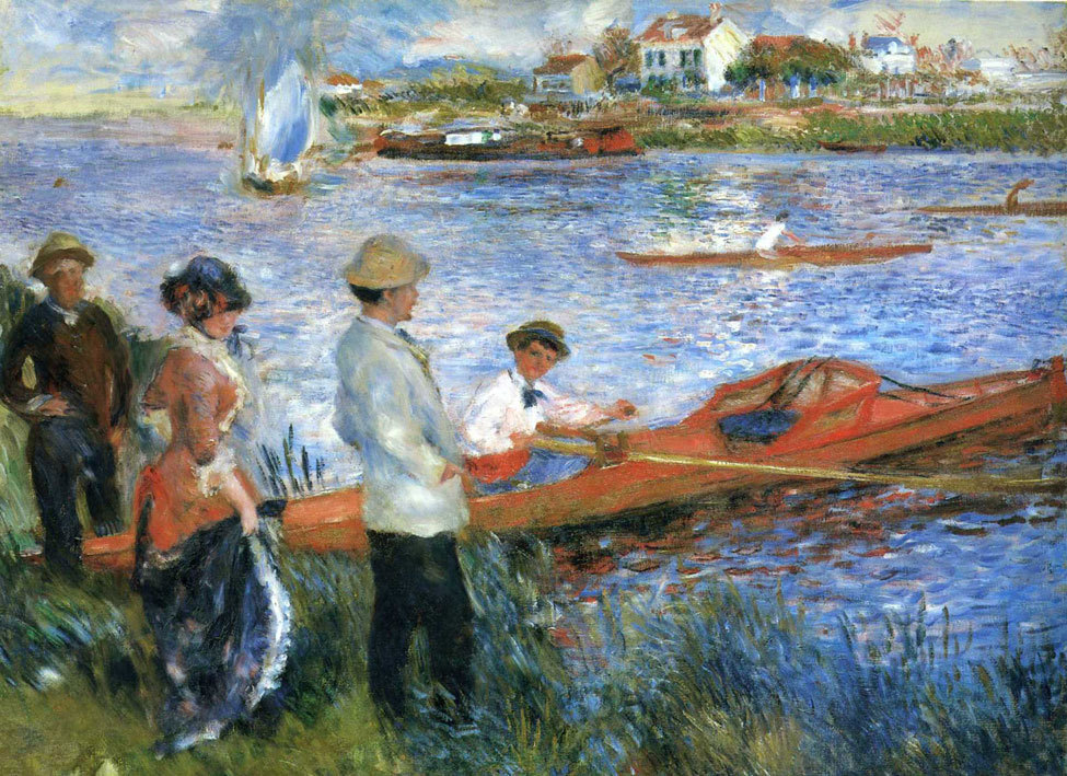 RENOIR - Oarsmen at Chatou 1879 - *FRAMED* CANVAS ART 18x12
