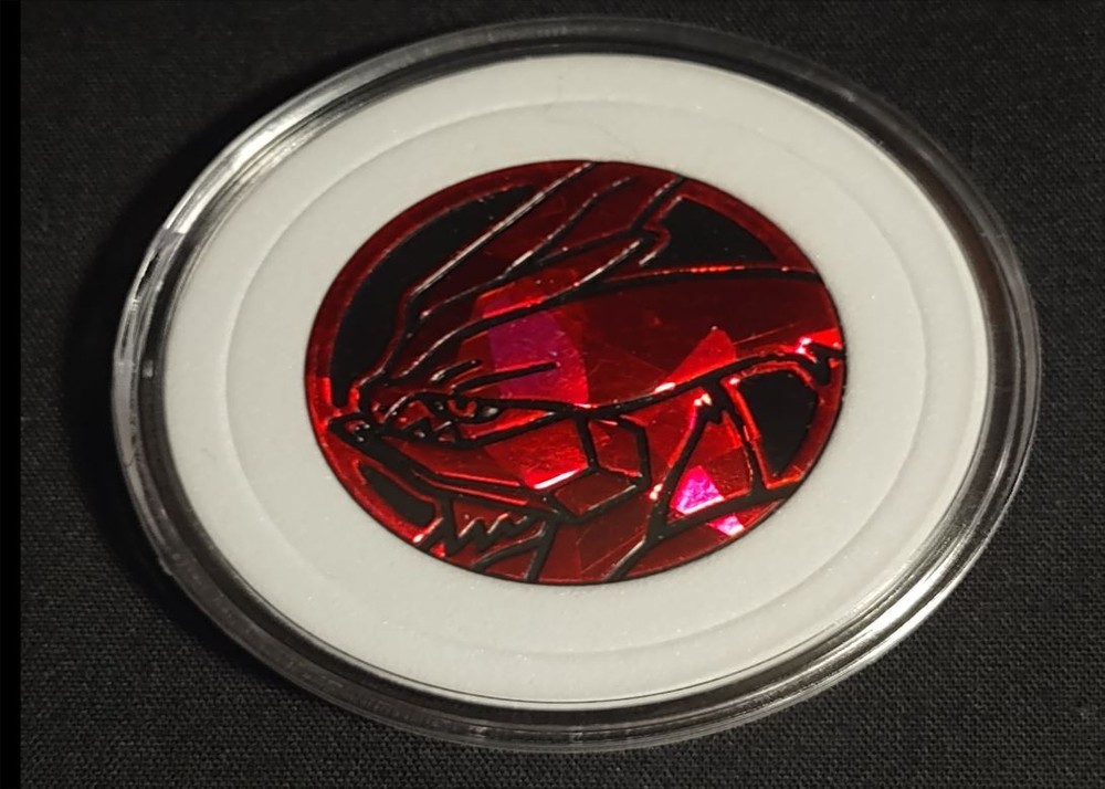 2017 Pokemon TCG Promo Kyurem Red Cracked Ice Holo Coin English Encased