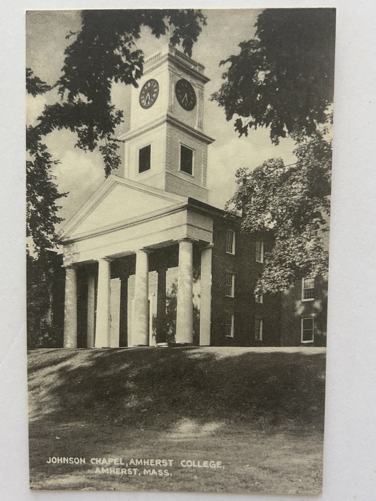 Postcard Johnson Chapel Amherst College Amherst Massachusetts USA Unposted