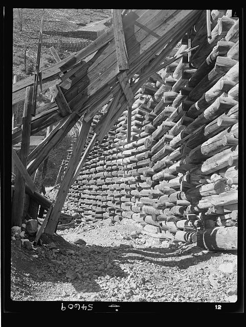 Photo:Creede Colorado 1942 Lead Silver Mining Timber Mine Wall Ghost Town