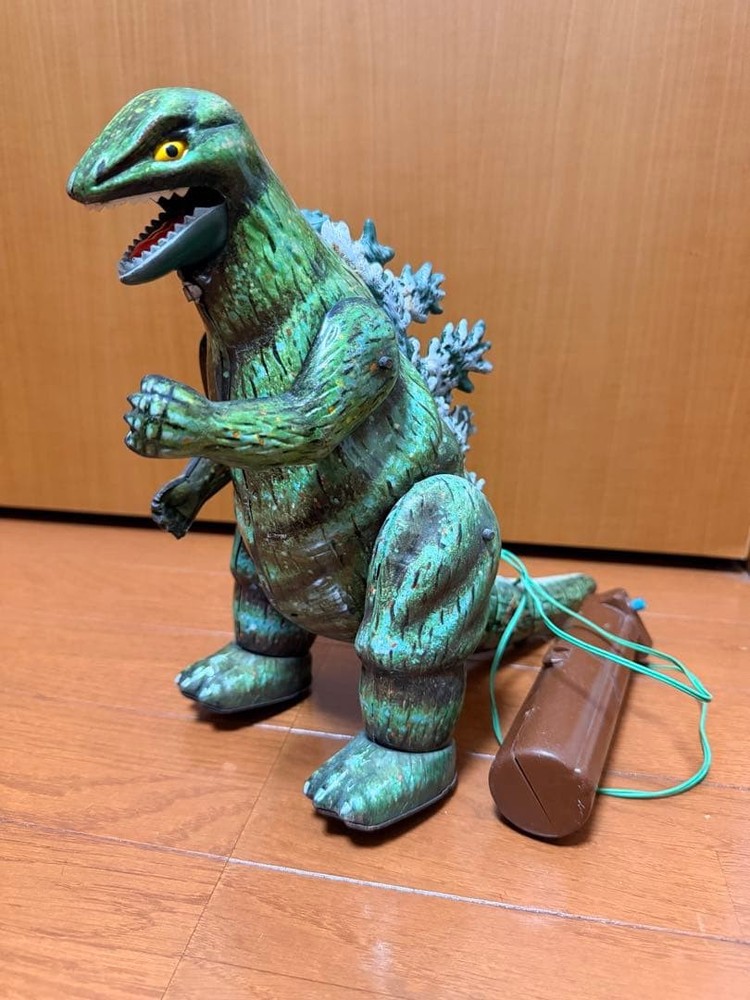Marsan Godzilla Tin RC Walking Vintage Made in Japan, with Remote, Fix Needed