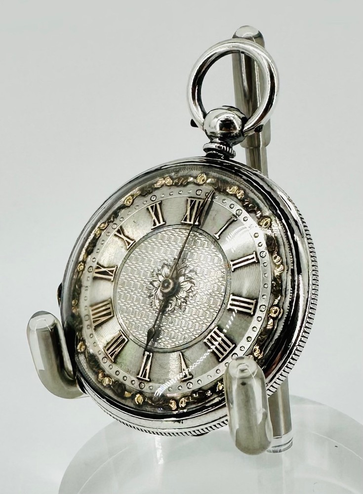 Antique Baume Genève Silver Pocket Watch, Matching Serials, Marked CB, c.1860-80