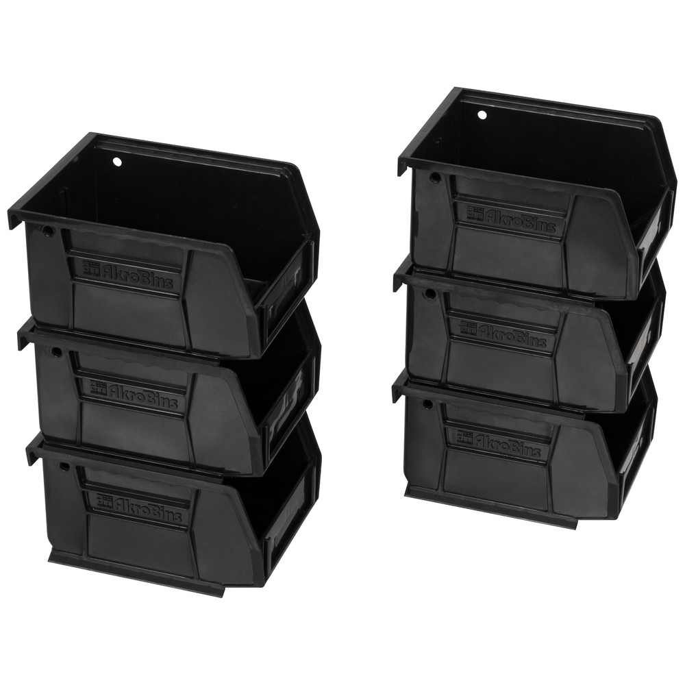 08212 AkroBins Plastic Storage Bins, Space-Saving Stackable Bins to use for G...