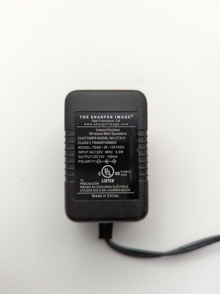Sharper Image CT413 Indoor Outdoor Wireless Speaker AC Power Adapter-image