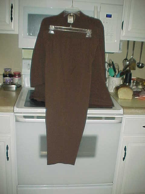 Allison Daley Petites Top & Pants Set 16P Large Brown 3/4 Sleeve Pant set