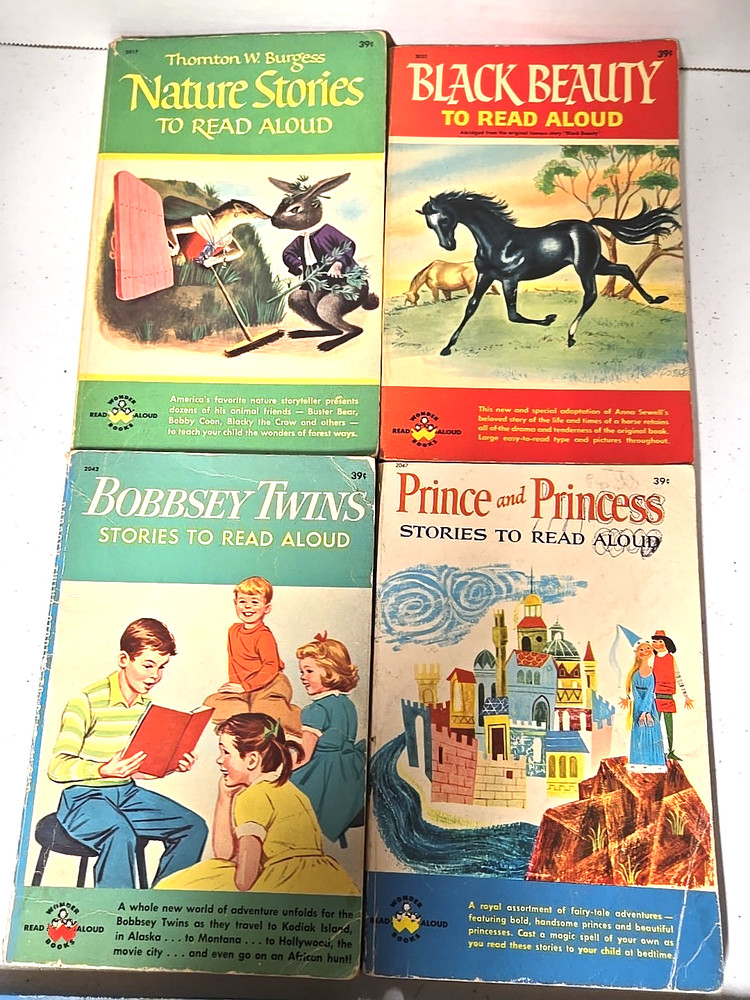 4 Read-Aloud Wonder Books 1950s And Early 60s. Childrens Vintage Paperbacks