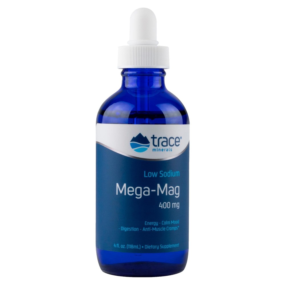 Mega-Mag 400 mg Liquid Magnesium Chloride Trace Minerals Supplement for Normal Body Function