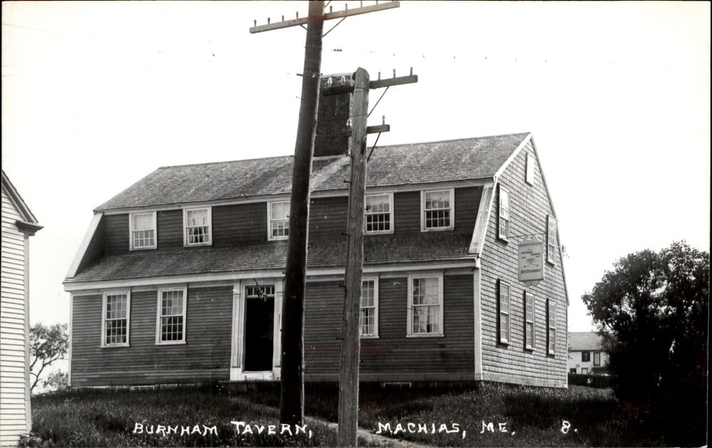 Burnham Tavern ~ Machias Maine ~ RPPC real photo