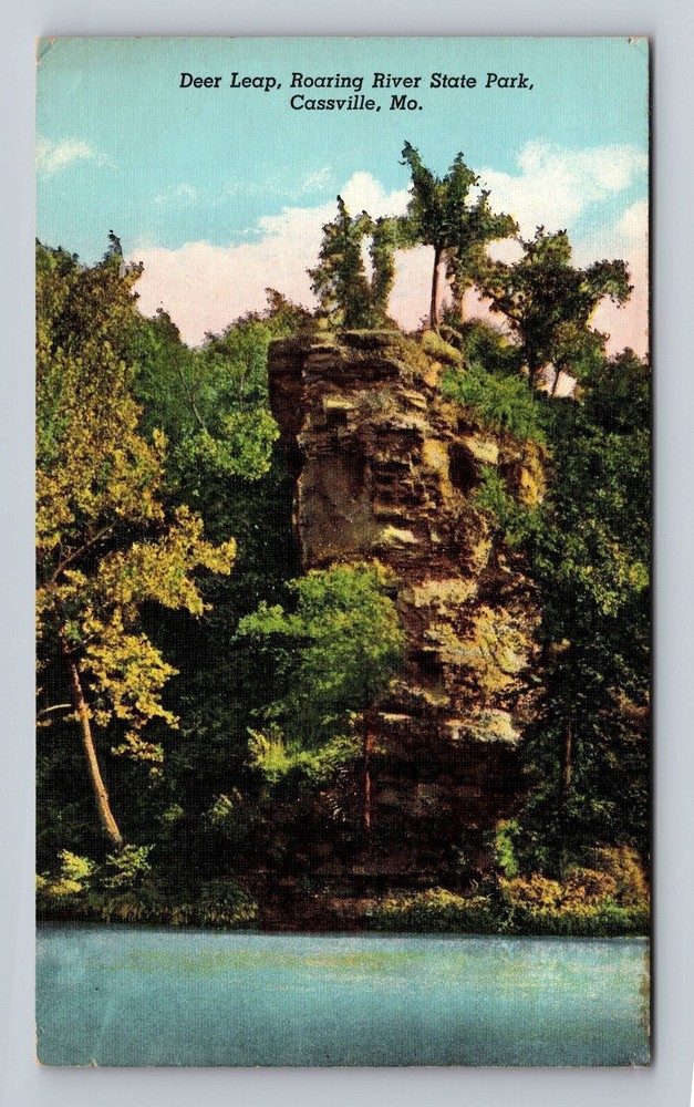Missouri MO Cassville Deer Leap Roaring River State Park Vintage Postcard