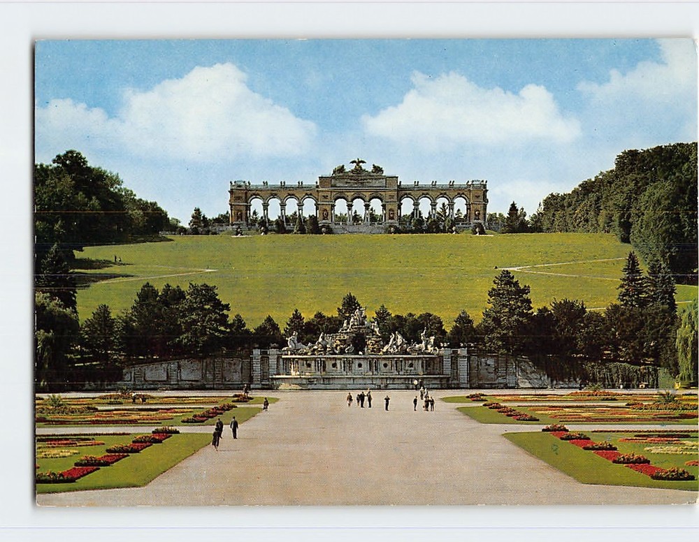 Postcard View of Gloriette and the Neptune Fountain Vienna Austria