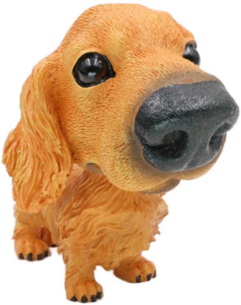 Mini Dachshund Nodding Dog Car Dashboard Bobble Head Puppy Ornament  
