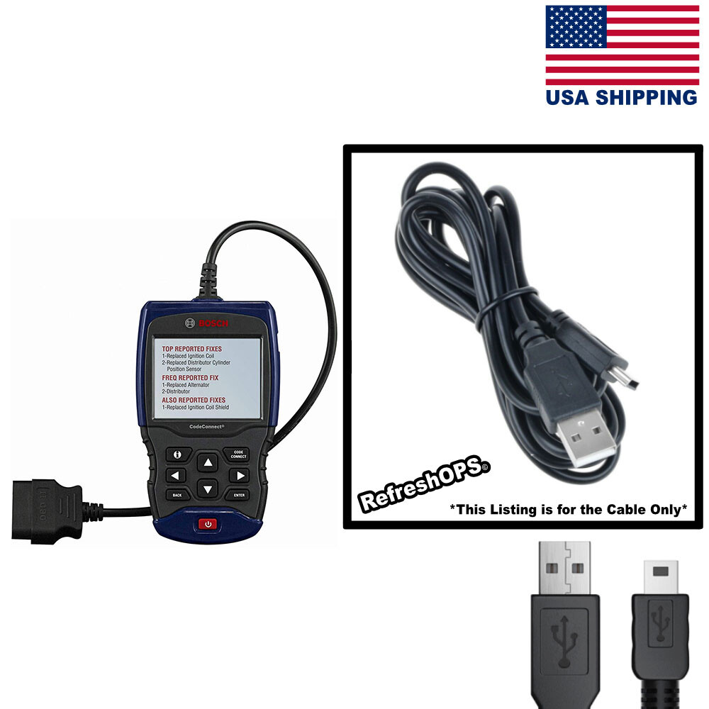 BOSCH Automotive Tools OBD 1200 Trilingual Scan USB Power Cable Replacement