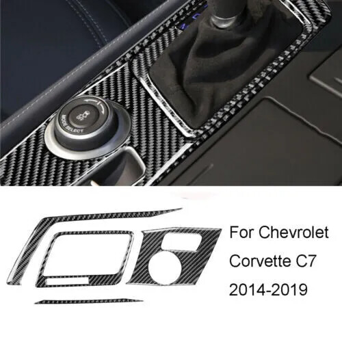2014-2019 Chevrolet Corvette C7 Carbon Fiber Gear Shift Trim Cover Interior Upgrade