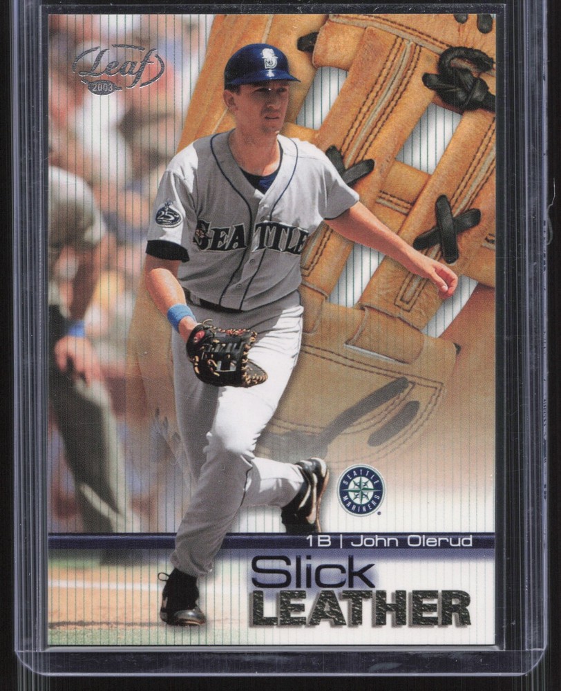 2003 Leaf #13 John Olerud Slick Leather