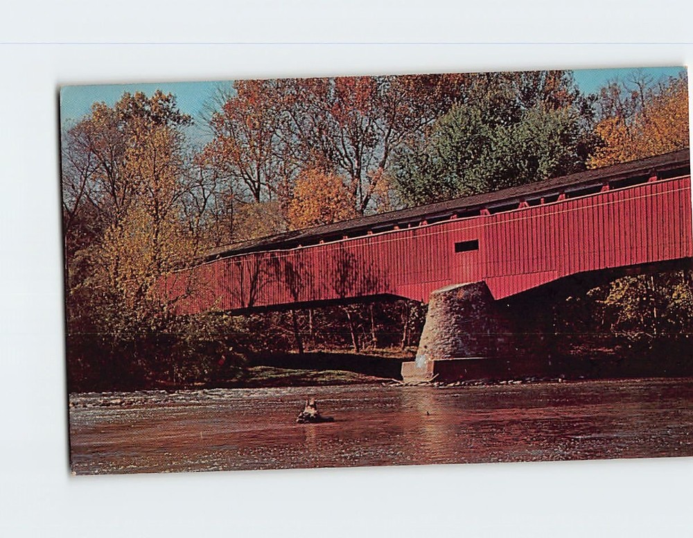 Postcard Covered Bridge Greetings from The Pennsylvania Dutch Country PA USA