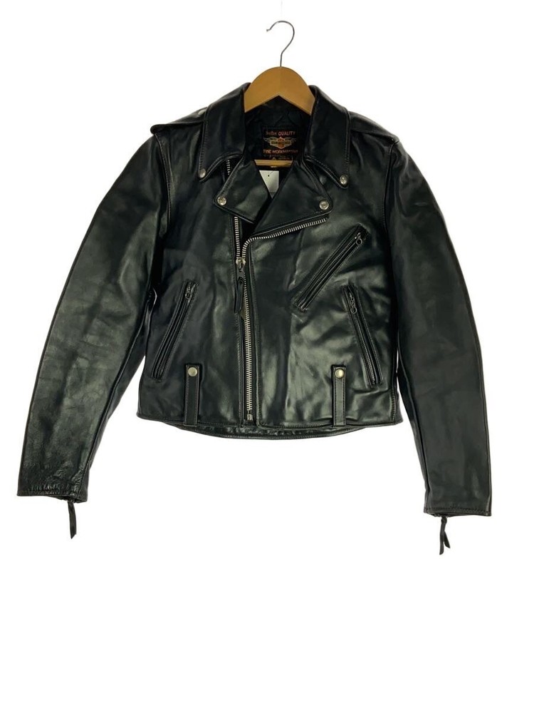 The Real Mccoy S Double Riders Jacket/36/Leather/Blk/Plain 3482