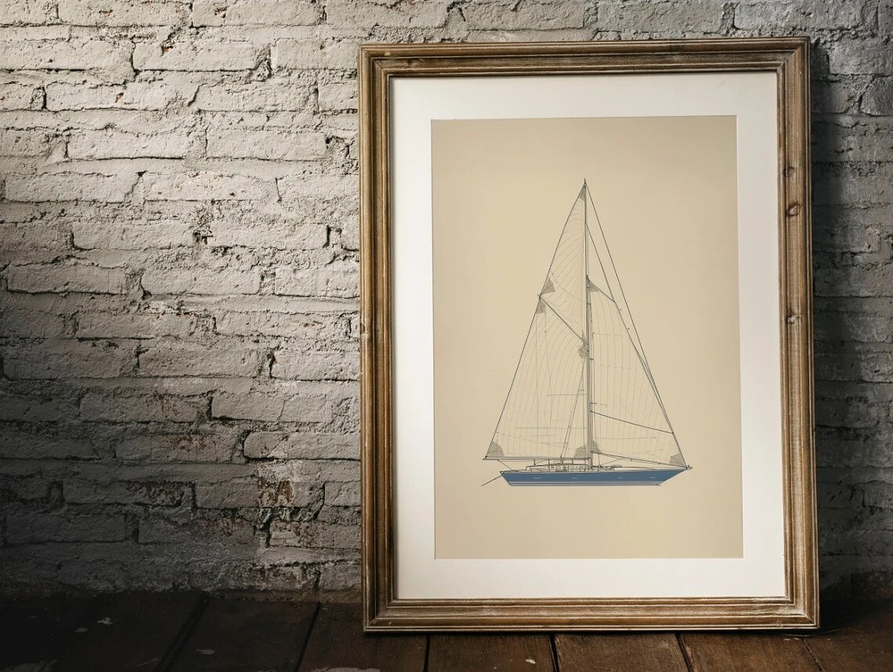 Nautical Sailboat Wall Art Poster Premium Quality Choose your Size