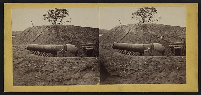 Photo of Stereograph,Cannon,American Civil War,Confederate,Virginia,1861-1865