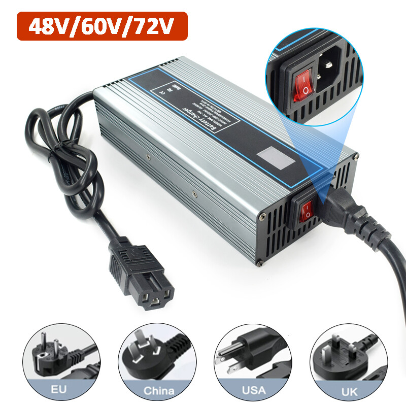 E-bike 48V/60V/72V Li-ion LiFePo4 Lithium Battery Charger 8A with PFC Function