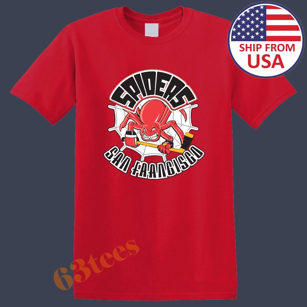 San Francisco Spider Hockey Men's Red Size S to 5XL
