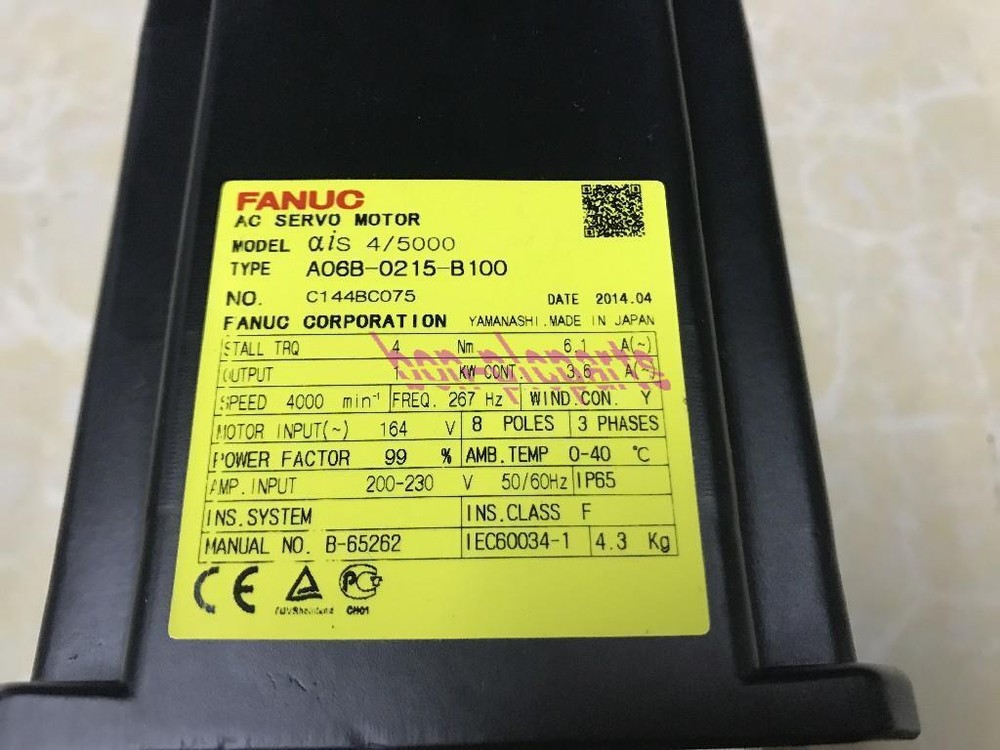 1piece Used Fanuc A06B-0215-B100 Servo Motor Tested in Good condition