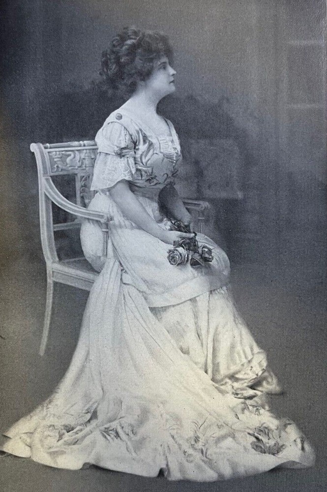 1912 Vintage Magazine Illustration Actress Thais Magrane