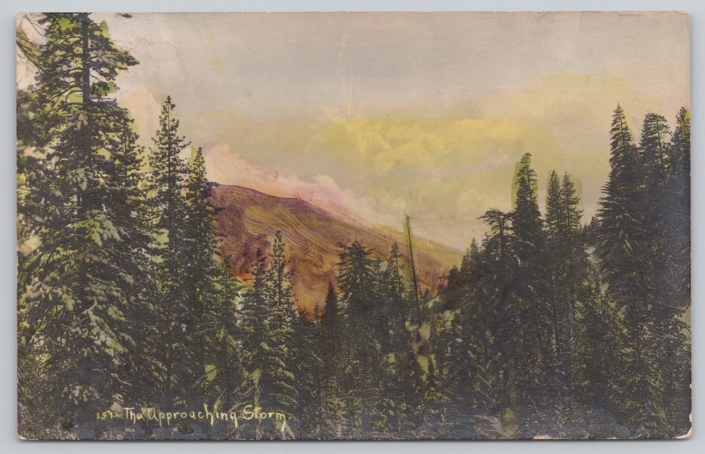 Fresno California, The Approaching Storm, Vintage RPPC Real Photo Postcard