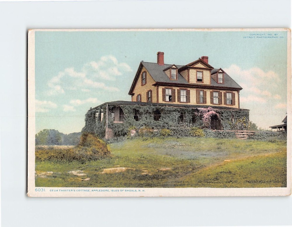 Postcard Celia Thaxter's Cottage on Appledore Island Isles of Shoals NH