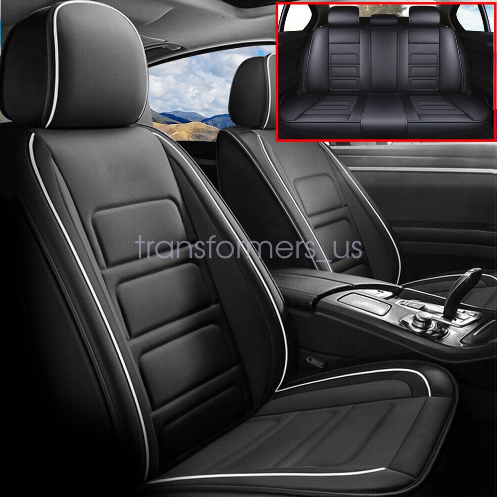 Full Set For Lexus 5-Seat Covers PU Leather Seat Cover Front & Rear Cushion Pad