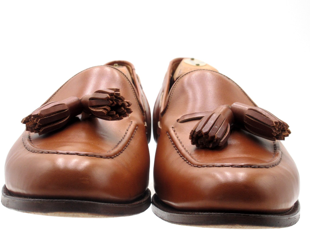 Men's Polo Ralph Lauren by Crockett & Jones Tan Tasseled Loafers Size 10.5 B