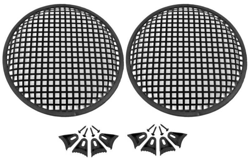 15-inch Grill Waffle Speaker Subwoofer Set with Clips & Screws (2-Pack)