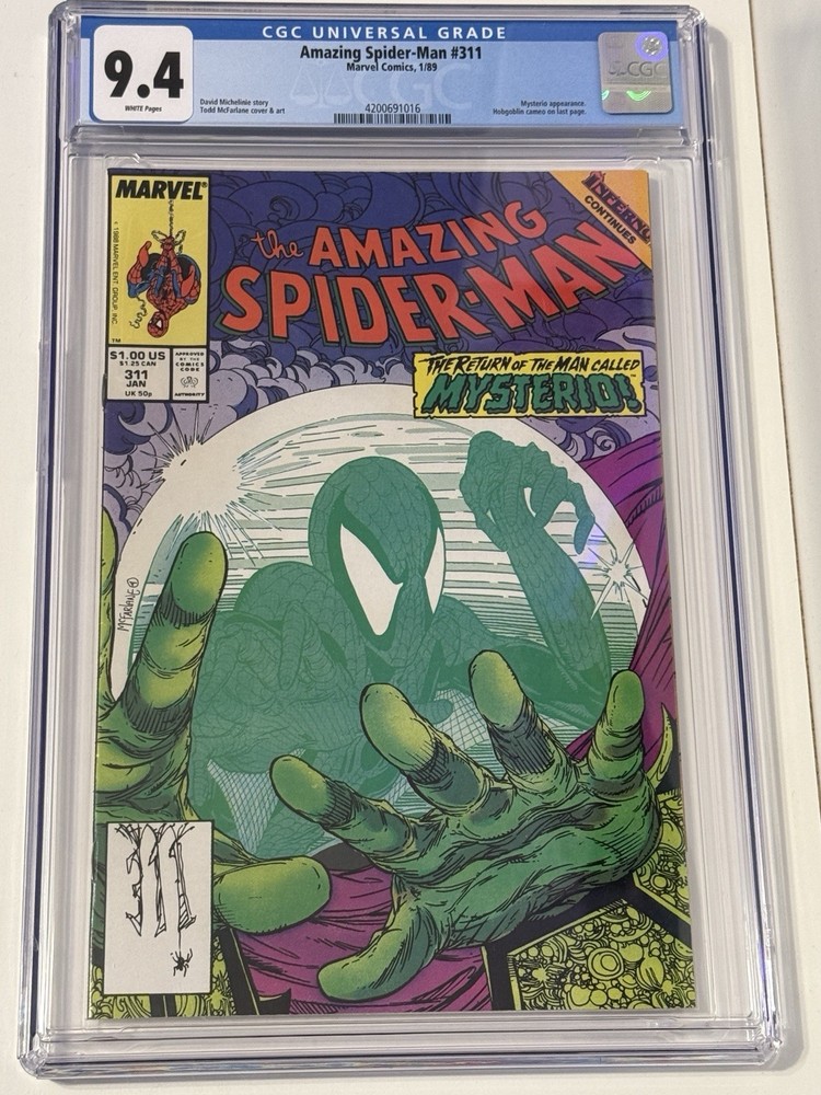 Amazing Spider-Man 311  CGC 9.4 NM  White Pages