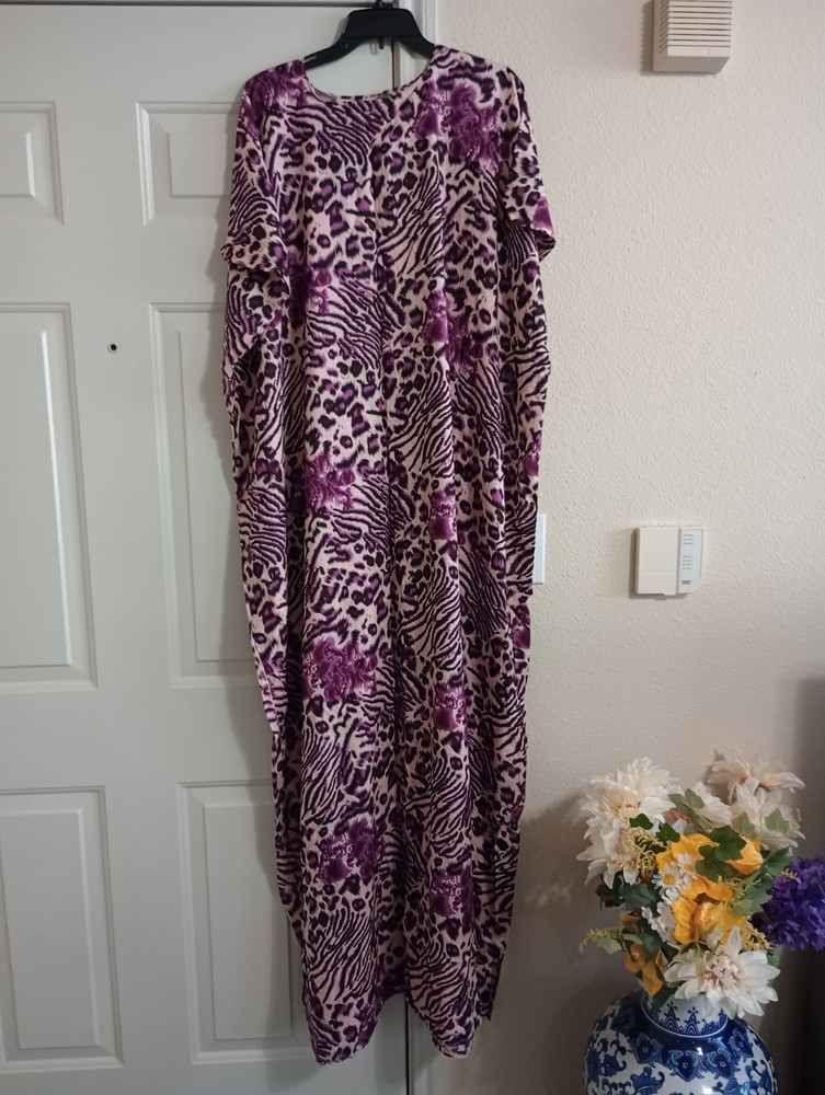 African Dera Kaftan Dress One Size Multi Color